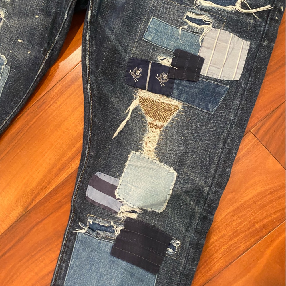 RALPH LAUREN RUGBY PATCHWORK JEANS. - Picture 4 of 13
